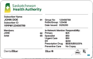 Download Saskatchewan health insurance card Photoshop template